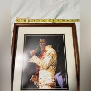 Elvis Presley Classic Brown Framed Music Icon Print